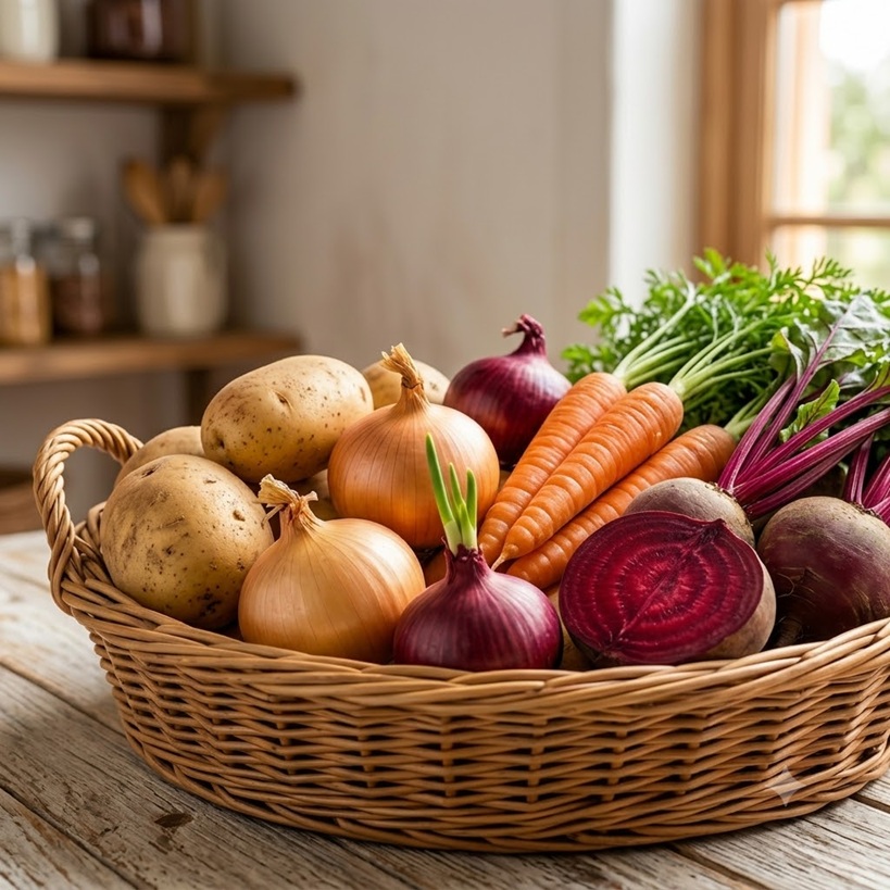 Fresh Root Vegetables Combo (Potato, Onion, Carrot, Beetroot)